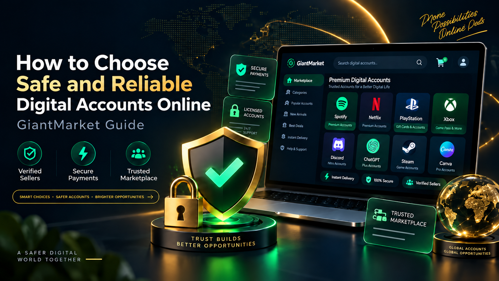 How to Choose Safe and Reliable Digital Accounts Online