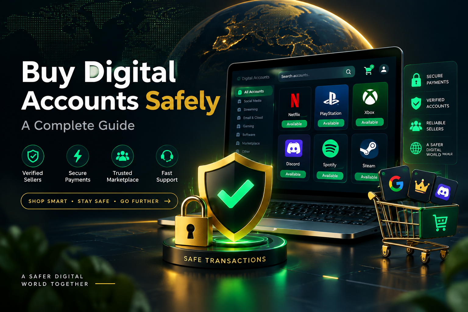 How to Buy Digital Accounts Safely from GiantMarket